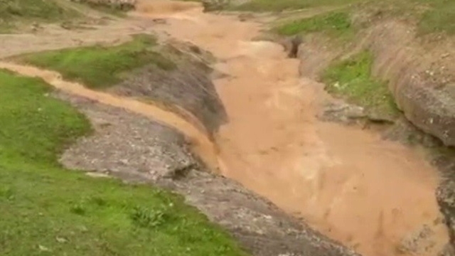 Siirt'te dolu yağışı etkili oldu, bahçeler zarar gördü