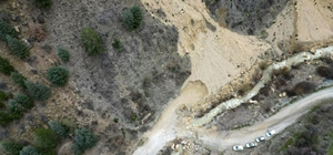 Heyelan sonrası ortaya çıkan görüntü görenleri ürküttü