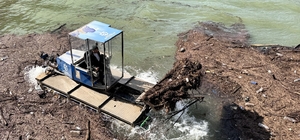 Yüzde 100 doluluğa ulaşan Yuvacık Barajı'ndan 9 kamyon atık çıkarıldı