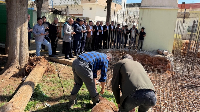 Araban'da depremde yıkılan Fıstıklıdağ Mahallesi Camisinin temeli atıldı