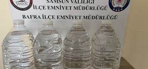 Samsun’da 20 litre etil alkol ele geçirildi