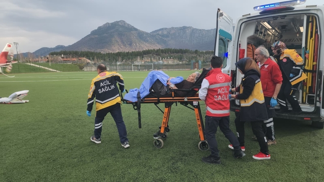 Seydişehir'de felç geçirdiği anlaşılan hasta hava ambulansı ile sevk edildi
