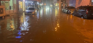 Çine'de sağanak etkili oldu, yollar göle döndü