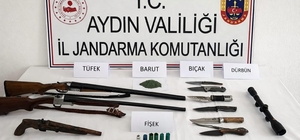 Köşk’te ruhsatsız silah ele geçirildi