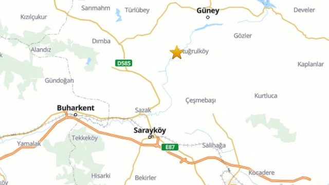Denizli Güney'de 4.0 büyüklüğünde deprem