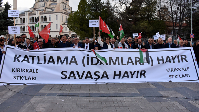 İsrail'in çıkardığı idam yasası Kırıkkale'de protesto edildi