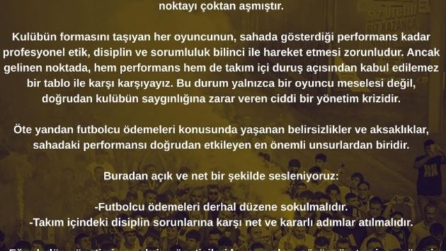 Kayserispor taraftar grubu Kapalı Kale: Bu kulüp sahipsiz değildir, sabır tükenmiştir