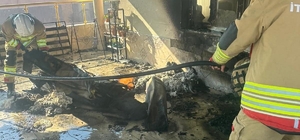 Reyhanlı'da evin balkonundan alevler yükseldi