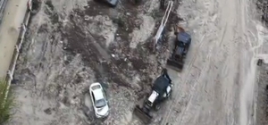 Kadirli’de selin bilançosu havadan görüntülendi