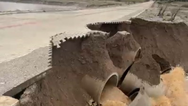 Aşırı yağışlar Akdağ Tabiat Parkı'na çıkan yolu çökertti