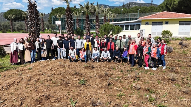 Edremit'te toprağa değer katan dokunuş
300 kök lavanta toprakla buluştu