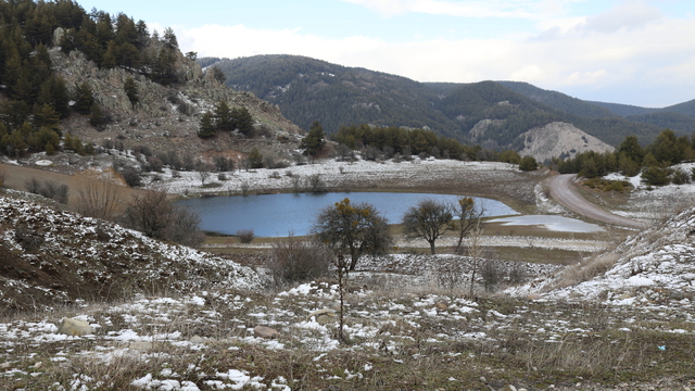 Çubuk'un yüksek kesimlerinde kar etkili oldu