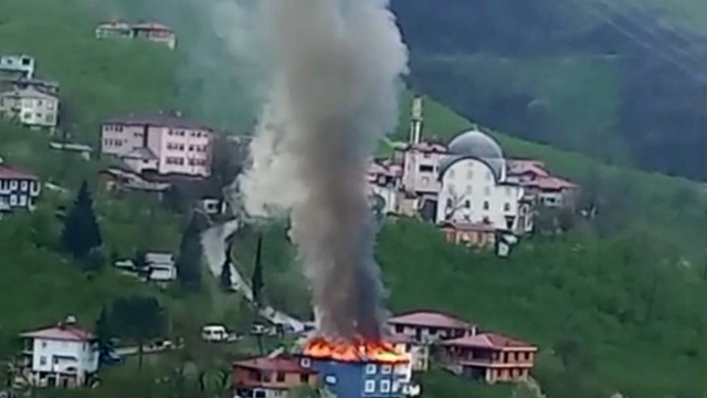 Ordu'da bir ev yangında büyük hasar gördü