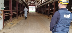 Çiftlikteki gaz sızıntısı ihbarı ekipleri harekete geçirdi