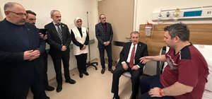 Destici, kaza geçiren Kaymakam Kurt’u hastanede ziyaret etti