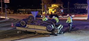 Çorum'da iki otomobil çarpıştı: 1 yaralı