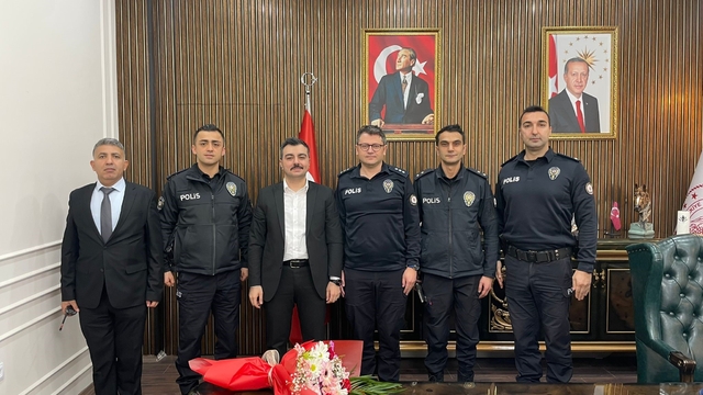 Dicle Kaymakamı Atış, Polis Haftasında emniyet personelini makamında ağırladı