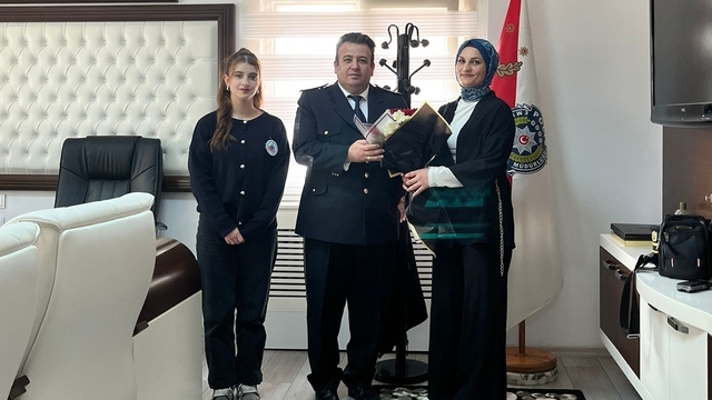 Bafra'da mesleki eğitim merkezinden Emniyet Müdürlüğüne ziyaret