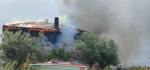 Çanakkale’de yangın çıkan villa kullanılamaz hale geldi