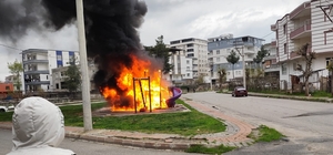 Batman'da çocuk parkında korkutan yangın