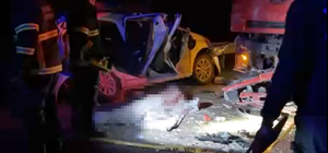 Otomobil ile kamyon çarpıştı: 1 ölü, 4 yaralı