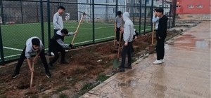 Bahçesaray'da 1300 fidan toprakla buluşturuldu