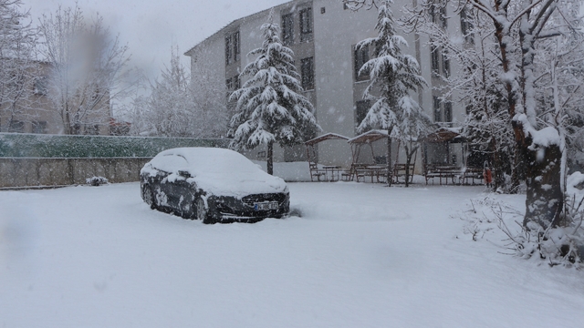 Karlıova'da kar yağışı