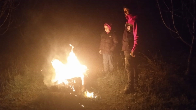 Kiraz bahçelerinde zirai dona karşı nöbet tutuldu