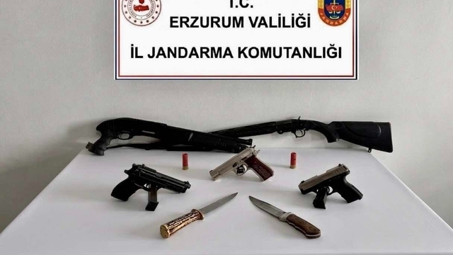 Jandarmadan operasyon: 2 şahıs ve çok sayıda silah yakalandı