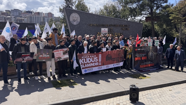 Sakarya, Kocaeli ve Zonguldak'ta İsrail'in Filistinli esirleri hedef alan "idam yasası" protesto edildi