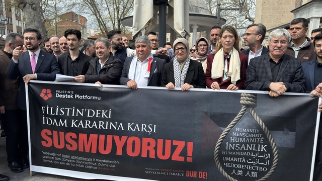 Balıkesir'de İsrail'in Filistinli esirlere yönelik "idam yasası" protesto edildi