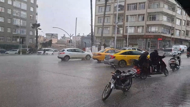 Kilis'te kuvvetli yağış  etkili oldu