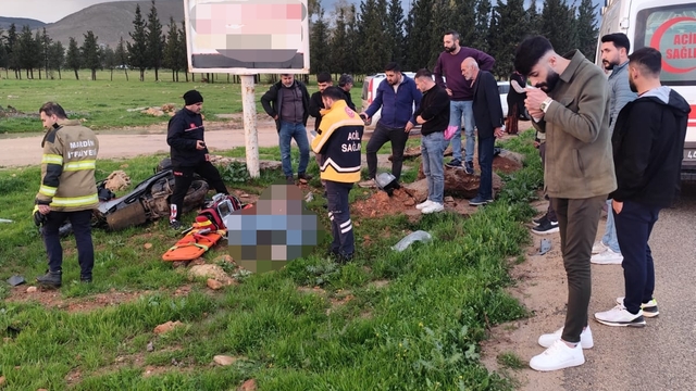 Mardin'de devrilen motosikletin sürücüsü öldü