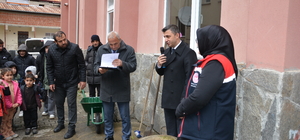 Çaykara'da öğrencilere meyve fidanı dağıtıldı