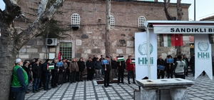 Afyonkarahisar'da İsrail'in Filistinli esirlere yönelik "idam yasası" protesto edildi