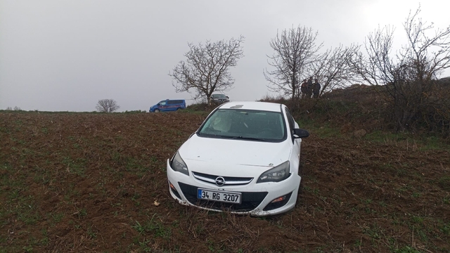 Bilecik'te tarlaya savrulan otomobilin sürücüsü yaralandı