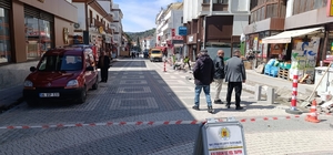 Nallıhan'da cadde düzenleme çalışmaları devam ediyor