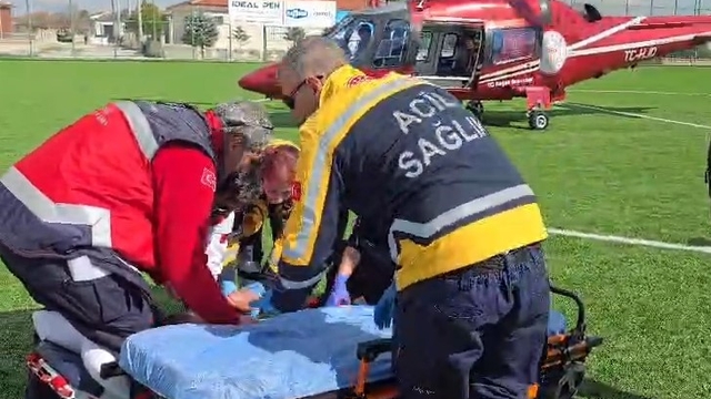 Kulu'da kalp rahatsızlığı geçiren vatandaşa hava ambulansı