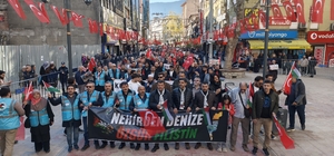 Karabük'te Filistin'e destek yürüyüşü düzenlendi