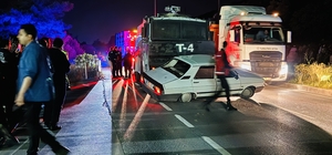 Bodrum'da TOMA ile otomobil çarpıştı