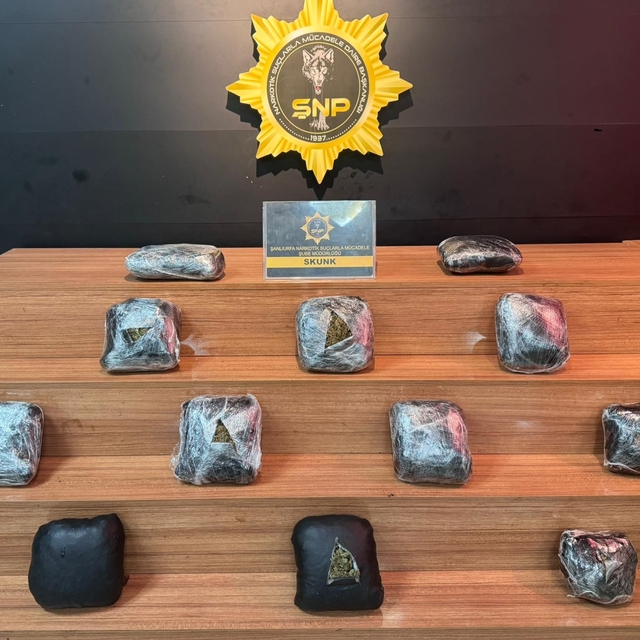 Şanlıurfa'da 8 kilo skunk ele geçirildi