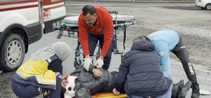 Aksaray'da otomobil ile motosiklet çarpıştı: 1 yaralı