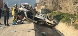 Kütahya’da takla atan otomobildeki 5 kişi yaralandı