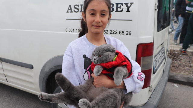 Kedisiyle stadyuma gelen minik taraftar bu sefer de Bursaspor'un yanında
Arife Masal Sarıtaş: "Kedim ve babamla birlikte Bursaspor'u desteklemeye geldik"