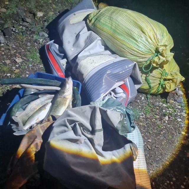 Kaçak balık avı yapan şahıslar fotokapana yakalandı