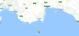 Antalya açıklarında 4.7 büyüklüğünde deprem