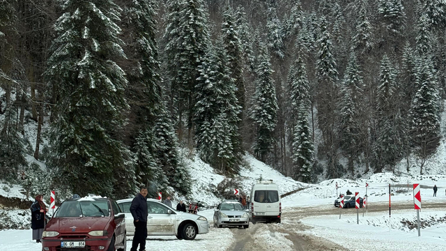 Sinop'un yüksek kesimlerinde etkili olan kar yağışı hayatı olumsuz etkiledi