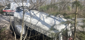 Bolu'da devrilen minibüsün sürücüsü yaralandı