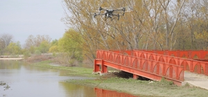 Edirne'de taşkın alanında sivrisinekle mücadele çalışmaları dronla sürdürülüyor