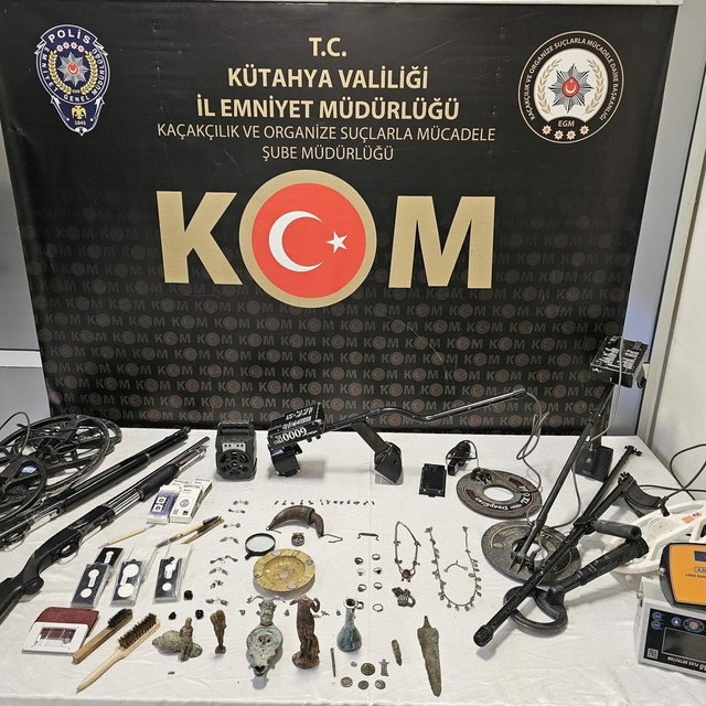 Kütahya'da tarihi eser kaçakçılığı operasyonu